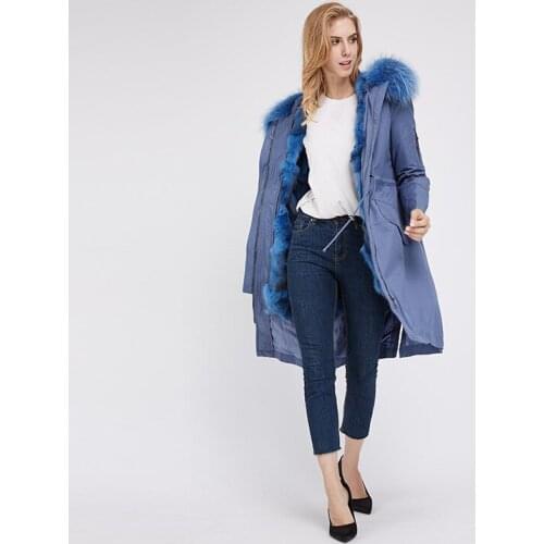 Женские зимние парки с натуральным мехом QIUSHAN China At AliExpress