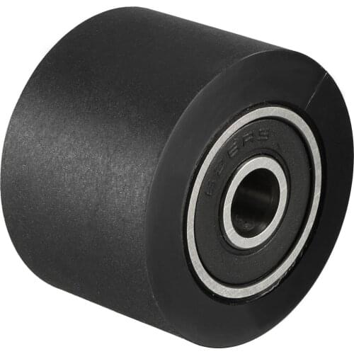 Uxcell Roller Idler Bearing Pulley Sliding Conveyor Wheel Black 6x30x20mm