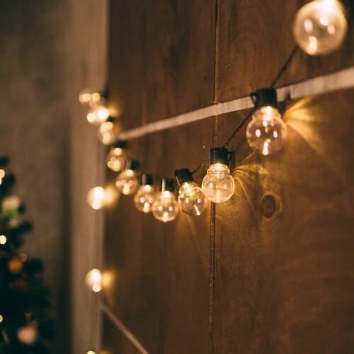 Christmas Lights for Outdoor Solar Led Light Outdoor Street Garland of Lights LED G50 Bulb Solar Energy String Light As New Year