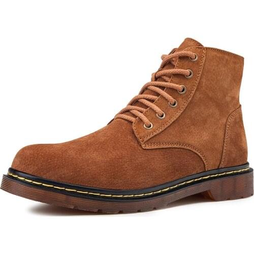 Quilted Boots Men Winter Warm Basic Boots Mens Casual Suede Shoes Outdoor with Fur High Top Sneakers for Male Work Tooling Boot