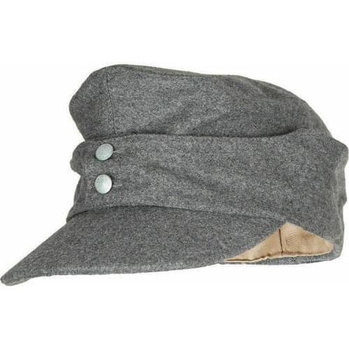Tomwang2012. WWII WW2 GERMAN ARMY EM PANZER M43 M1943 FIELD WOOL CAP GREY MILITARY HAT COLLECTION WAR REENACTMENTS