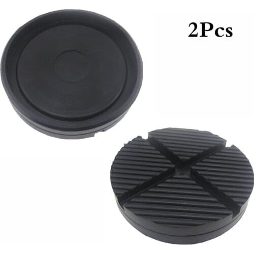 Universal 2 X Cross Slotted Frame Rail Floor Jack Disk Rubber Pad Adapter