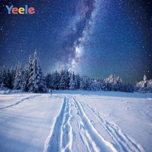 Yeele Winter Photocall Starry Forest Snow Painting Photography Backdrops Personalized Photographic Backgrounds For Photo Studio