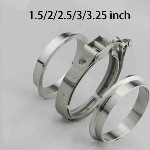 1.5/2/2.5/3/3.25 inch V-Band Clamp Male/Female Flange Kit V-band Turbo Exhaust Pipes Car Accessories