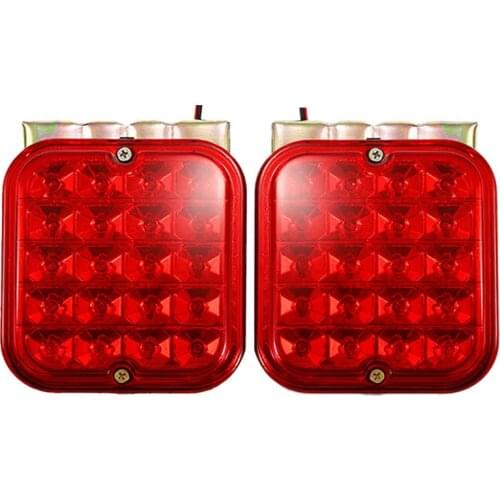 1 Pair DC 12V 4.5" 20SMD Square Truck Trailer Lights LED Stop Turn Tail Light Off Road Light
