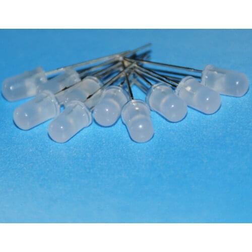 100pcs LED Diodo 5mm RGB Blink Flash Light-Emitting-Diodes Rainbow 2Pin LED Lamp Multicolor RGB Flashing Blinking Clear Diffused