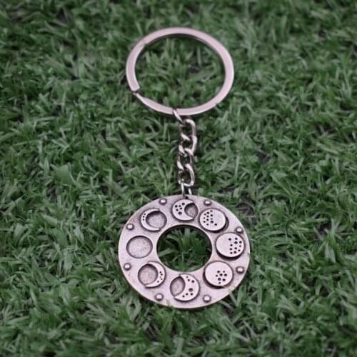 12pcs Lunar Eclipse Moon Keychain Pendant Crescent Moon Full moon Astronomy Lovers gifts