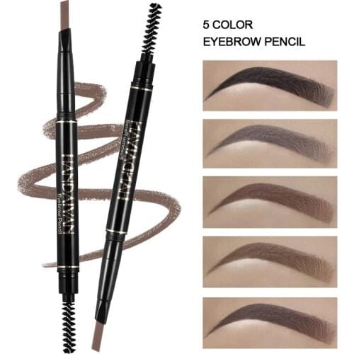 2020 HANDAIYAN Double Ended Eyebrow Pencil Tattoo pen Long Lasting Waterproof No Blooming Rotatable Triangle 5 Colors
