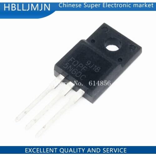 50PCS FQPF5N60C 5N60C 5N60 MOSFET N-CH 600V 4.5A TO-220F