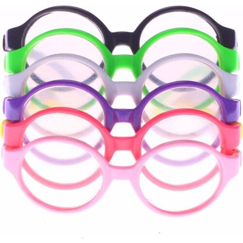 Doll Accessories Glasses For 18Inch American & 43Cm Baby New Born Girl Doll Mini Cute Cartoon For Our Generation Doll Daily Life