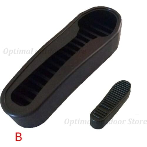 TOtrait Ribbed Stealth Slip Non Slip Black Rubber Butt Pad Recoil Pad Fit Rubber 5 Position black