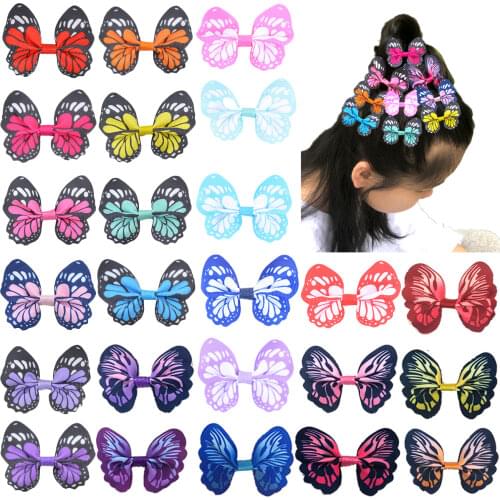 48Pcs 2.5" Bows Small Cute Animal Baby Girls Butterfly Hair Bows Alligator Clips for Girls Infants Toddlers or Diy project