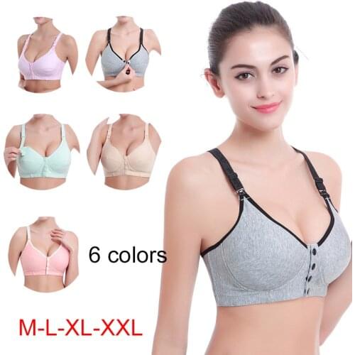 Wirefree Nursing Bras Maternity Cotton Breastfeeding Underwear For Pregnancy Mothers Sleep Women Large Lactancia Brassiere 2020