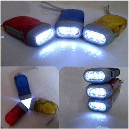 Dynamo Flashlight Manual Generation LED Flashlight pinching torch hand-made lamp outdoor Hiking camping adventure