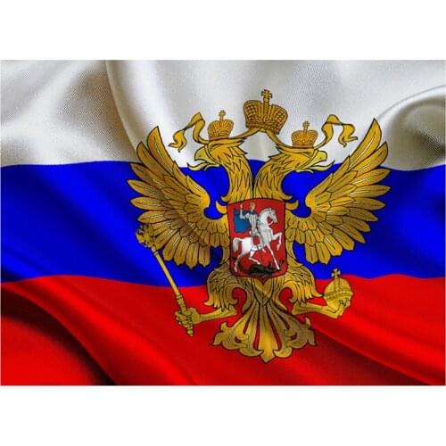 DIY Diamond Painting Cross Stitch Needlework Mosaic Full Drill 5D Diamond embroidery Icon Eagle Russia Flag Decor Painting