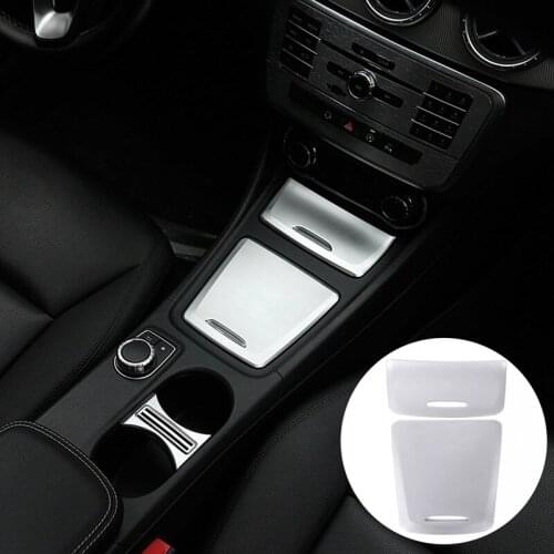 For Mercedes Benz CLA GLA a Class W117 W176 A180 2014-2017 Chrome ABS Center Storage Box Panel Trim Ashtray Cover