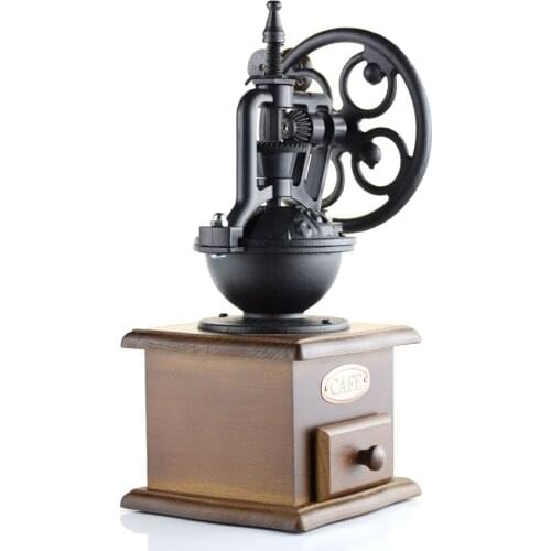 Ecocoffee Vintage Manual Coffee Bean Grinder Coffee Shop Accessories Kitchen Mill for Coffee Beans 50g Capacity V60 Coffee Maker