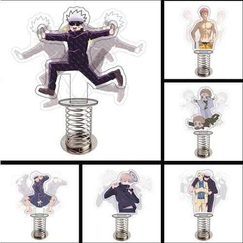 Anime Jujutsu Kaisen standing sign Yuji Itadori Fushiguro Megumi Action Figure Gojo Satoru Kugisaki Nobara Figure Model Toys