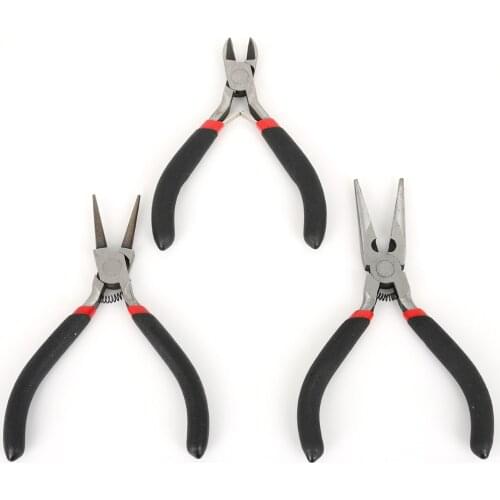 HOT 3Pcs Handle Pliers Jewelry Making Pliers Tools (Sharp nose&Double round&Diagonal Pliers) For DIY Jewelry Making Pliers Tool