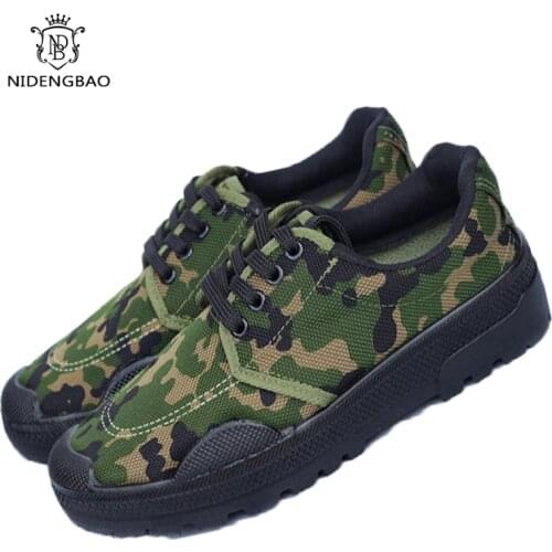 Camouflage Liberation Shoes Men Non-slip Wear-Resistant Working Shoes Man Women Large Size 34-45 Low-top Military Training Shoes