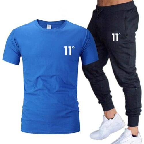 2021 Hot-Selling Summer T-Shirt Pants Set Casual Brand Fitness Jogger Pants T Shirt Hip Hop Fashion Mens Tracksuits