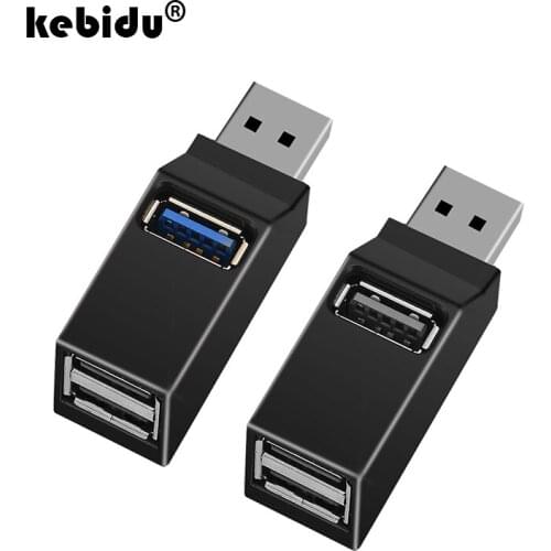 Kebidu Mini 3 Ports USB 3.0 Splitter Hub High Speed ​​Data Transfer Splitter Box Adapter For MacBook Pro Accessories PC Laptop
