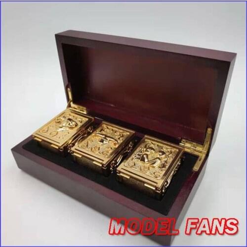 MODEL FANS instock saint seiya cloth myth 3pcs/set aries Taurus Gemini metal alloy Pandora cloth Box toy for collection