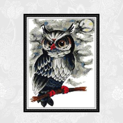 Joy Sunday Owl Counted Embroidery Printed Canvas Stitches Handmade Accessories Needlework 14ct 11ct Aida Cross Stitch kits
