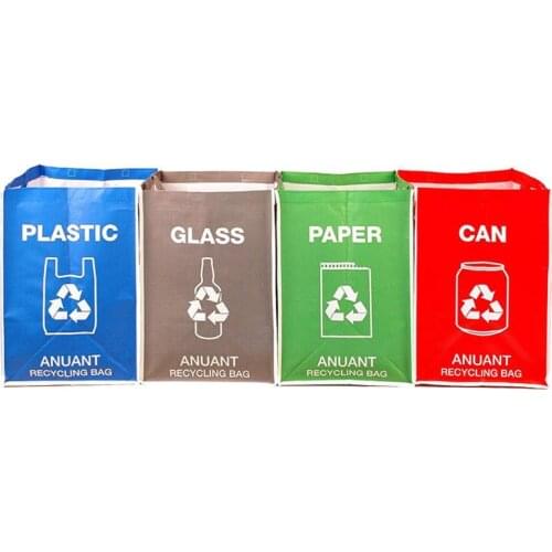 Separate Recycling Waste Bin Bags for Kitchen Office in Home - Recycle Garbage GXMA