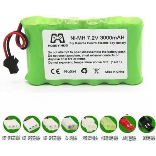 7.2v AA 3000mah 2800mah rechargeable battery for Remote control electric toy boat 7.2 v 2400 mah aa nimh battery
