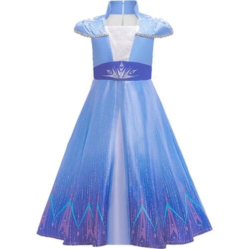 2021 Snow 2 Cosplay Fancy Tutu Princess Children Birthday Party Prom Evening Infant Long Summer Dress Kid Vestidos Girls Clothes