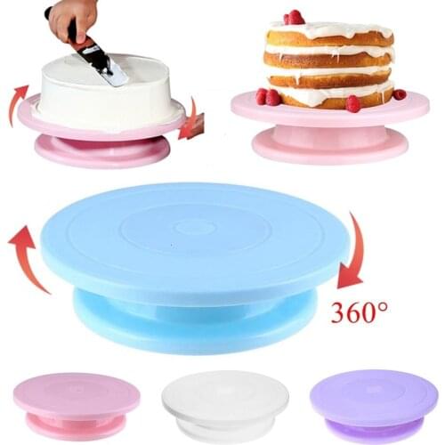 Cake Turntable Stand Cake Decoration Accessories DIY Mold Rotating Stable For Wendding Birthday Party Decor Pastry Tools