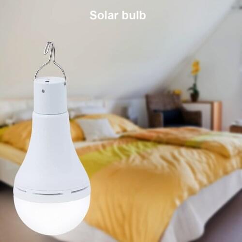 9W Portable LED Solar Power Bulb Lamp Remote Control Rechargeable Emergency Light Bulb with Remote Control Outdoor Camping Light