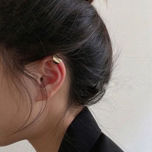 2021 Simple Irregular Metal Ear Cuff Earrings For Women Charm Jewelry Chic Gold Color Tone Ear Bone Clips No Pierced Gift