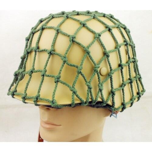 WWII German Army Afrika Korps M35 Helmet Steel Helmet WITH Helmet Net Cover High Quality Field Equipment WW2 Reproduction