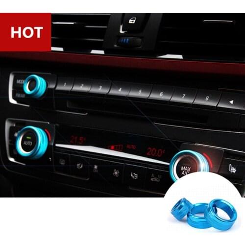 Blue Air Condition Button Cover For BMW 3 4 Series F30 F31 F32 F34 2013-2018 High Equipped Car accesories interior Car Trim