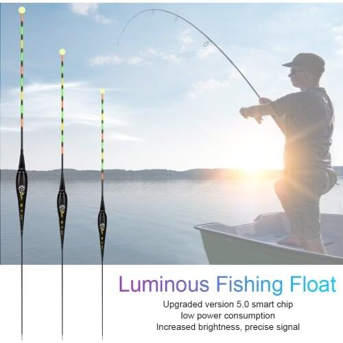 Smart Fishing Float Color Changing Luminous Fishing Float LED Light Night Fishing Automatically Alarm Bite Hook Electronic Float