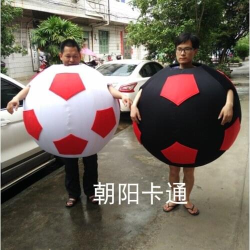 Unisex Football Mascot Costumes for Adult Soccer Mascot Party Halloween Fancy Dress Carnival Purim Foot Ball Cosplay Suits