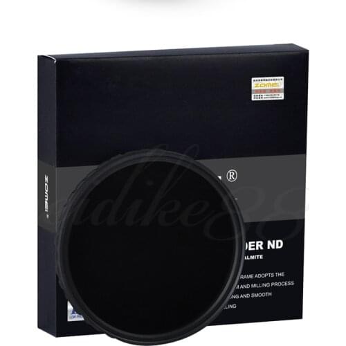Pro Zomei 52/58/67/72/77/82mmHD Ultra Slim Multi-Coated 18 layers ND2-400 Fader Variable ND Filter Universal for DSLR