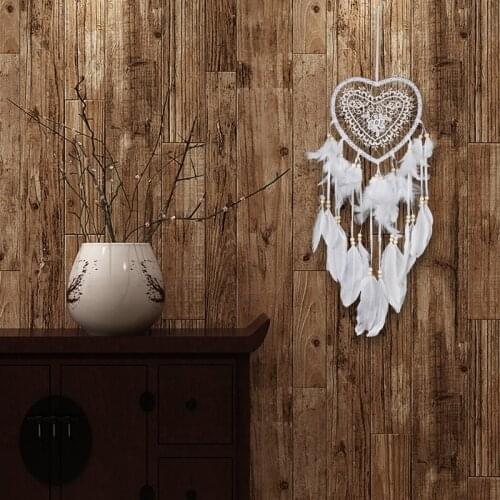 Handmade Vintage Lace Dream Catcher Feather Bead Hanging Decoration Ornament Gift Colorful Craft Dreamcatcher Heart Wind Chimes