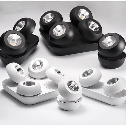 High quality super bright surface mounted LED Dimmable downlights 12W 24W 48W AC85-265V COB ceiling lamp spot lights