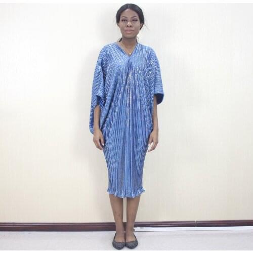 2019 New Design Loose Asymmetrical Draped Bohemian Autumn V-Neck Batwing Sleeve African Dresses for Women