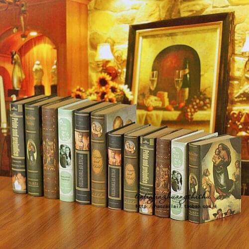 10pc retro Home Furnishing Photography props simulation ornaments Fake FG-12B book Books backpack decoration