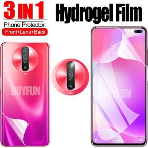 3-in-1 Hydrogel Film For Xiaomi Poco X2 Screen Protector Camera Protective Glass For xiaomi poco x3 nfc xiomi screen Lens film
