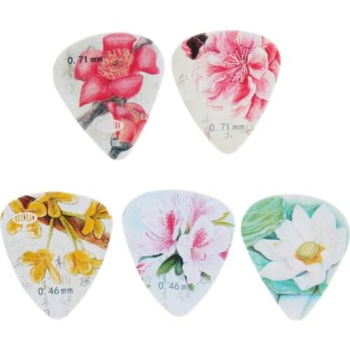 5Pcs Celluloid Acoustic Folk Guitar Pick Handmade Plectrum for Guitar Lovers