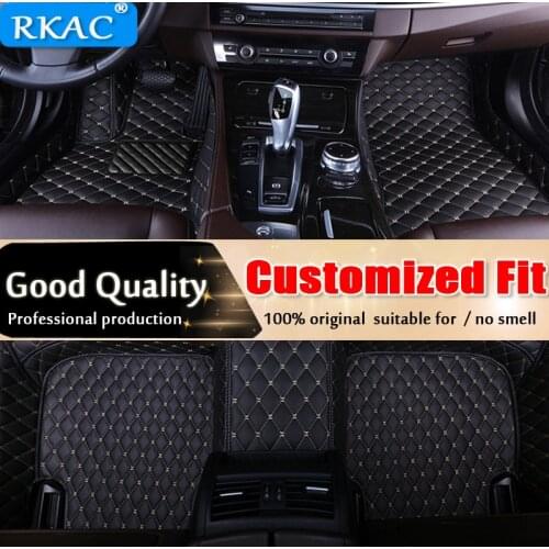 RKAC Car floor mats for Mercedes Benz E class E200 E260 E300 E320 E400 W211 T211 W212 W213 , GLK300 GLK260 X204 leather carpets