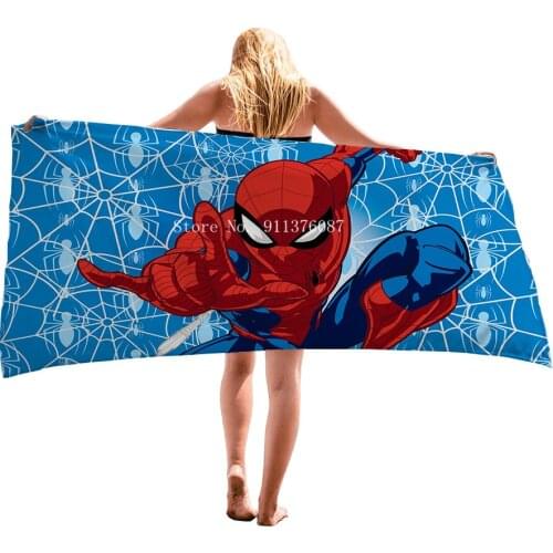 The Avengers hero Spiderman Cartoon Adult Bath Towel Children Kids Large Beach Towel Home Textile Decor Boys Birthday Gift