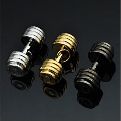 BLEUM CADE High Quality Stainless Steel Dumbbell Pendant Black Men Sport Fitness Bodybuilding Jewellery