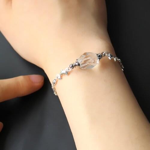 2PCS Crystal Vial Bracelets With Screw Caps Glass Vial Name on Rice Bracelet Wishing bracelets Jewelry Charm Bracelet For Women