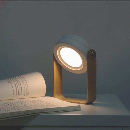 USB Rechargeable for Children Kids Gift Bedside Bedroom Foldable Touch Dimmable Reading LED Night Light Portable Lantern Lamp